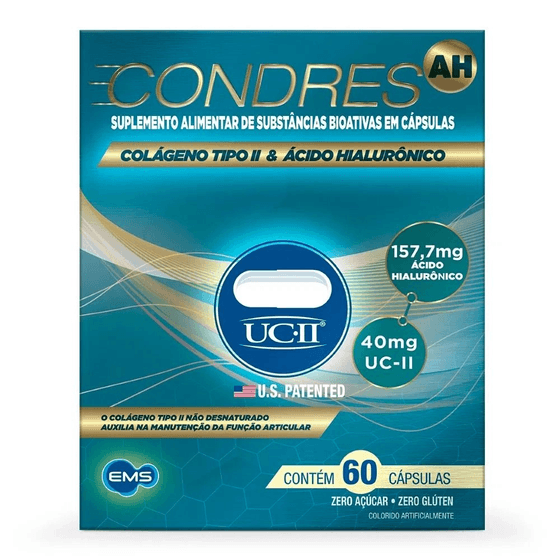 Condres AH Colágeno Tipo 2 e Ácido Hialurônico 60 Cápsulas - Imagem 1